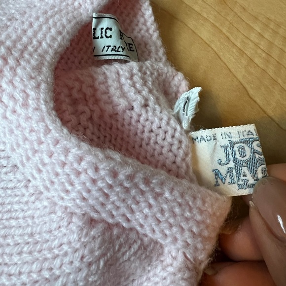Joseph Magnin Made in Italy Baby girl pink knit set top and bottom - Picture 7 of 17
